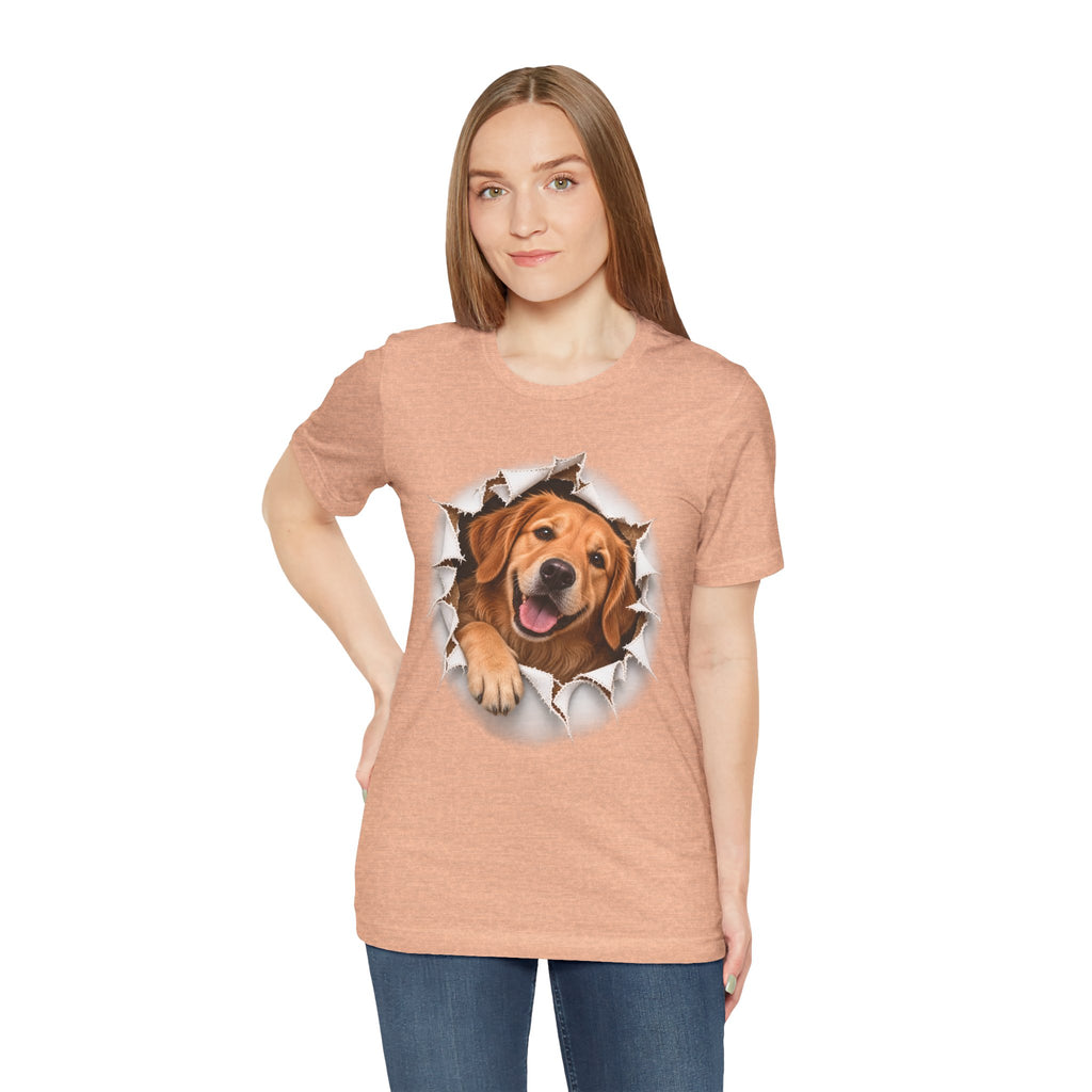 Smiling Labrador T-Shirt | Torn Paper Dog Graphic Tee