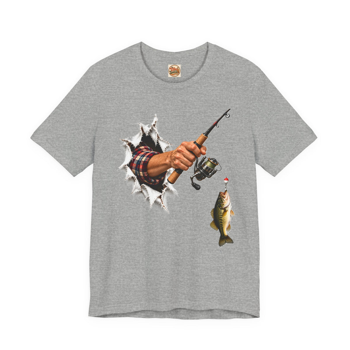 Bass Fishing T-Shirt | Hand Through Shirt Graphic Tee.