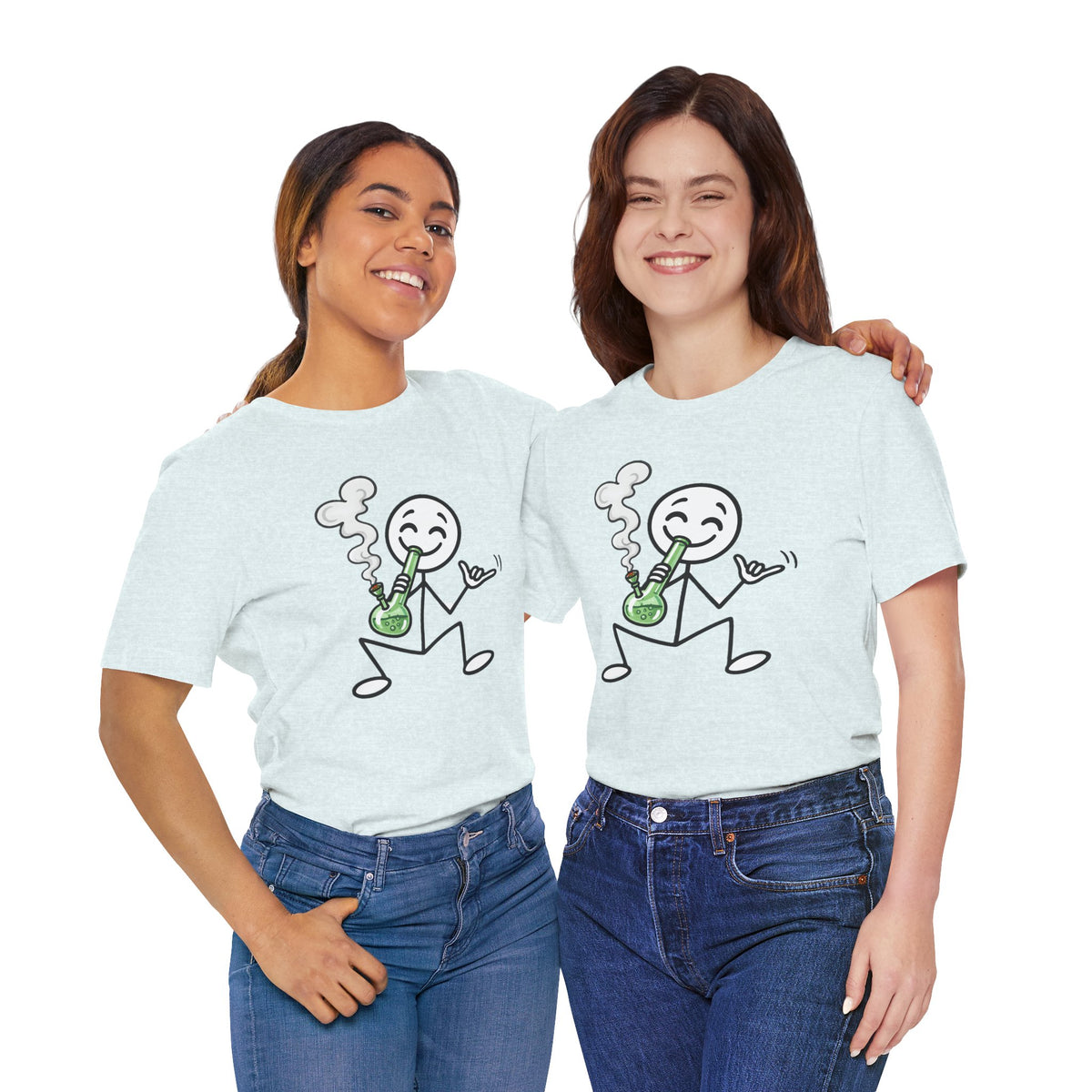 Stick Figure Bong T-Shirt | Funny Cannabis Graphic Tee
