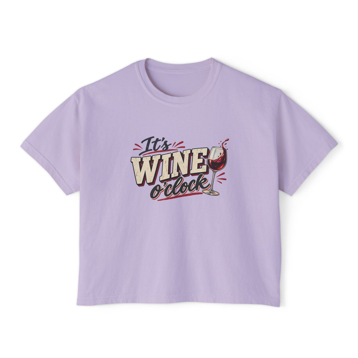It’s Wine O’Clock | Women’s Boxy Crop T-Shirt