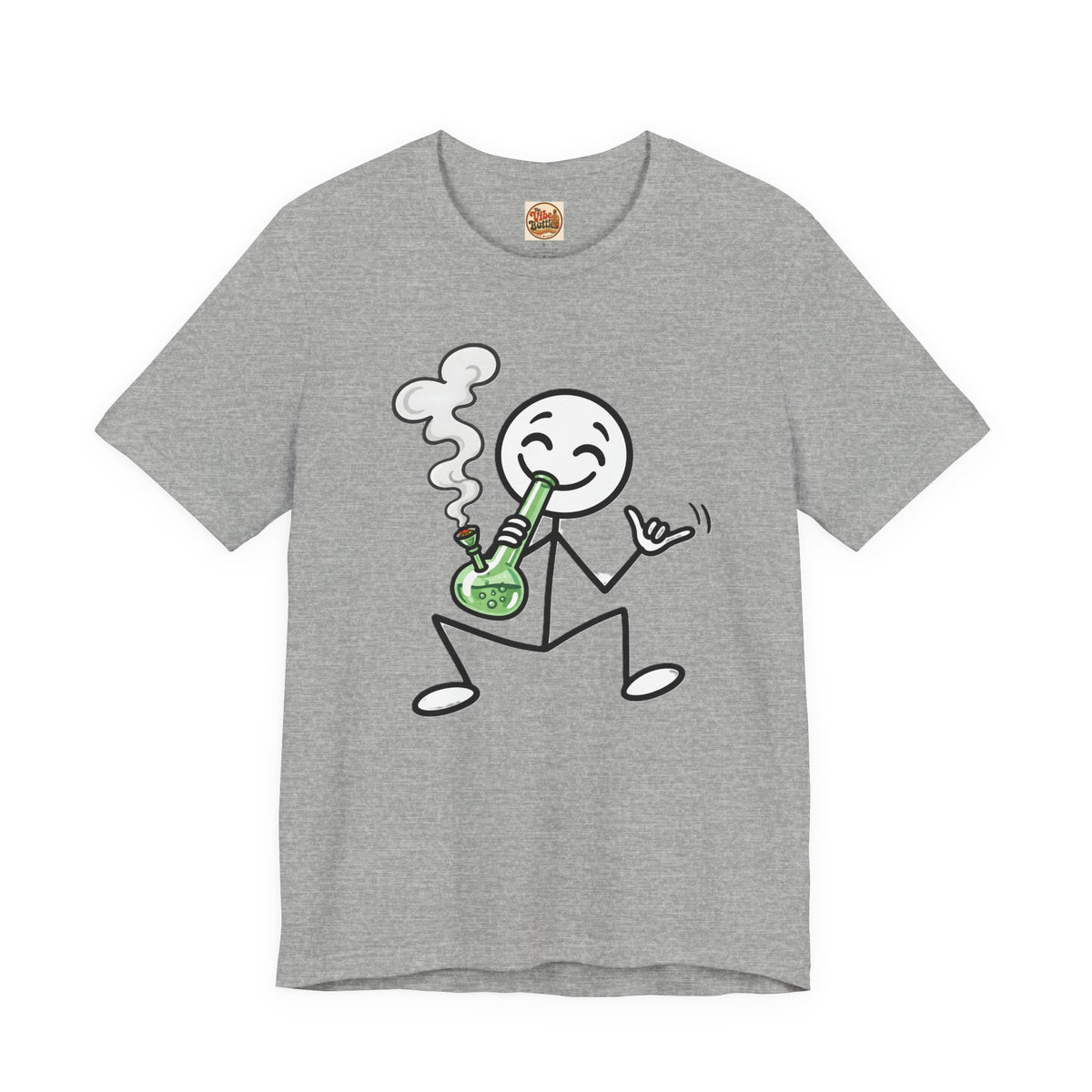 Stick Figure Bong T-Shirt | Funny Cannabis Graphic Tee