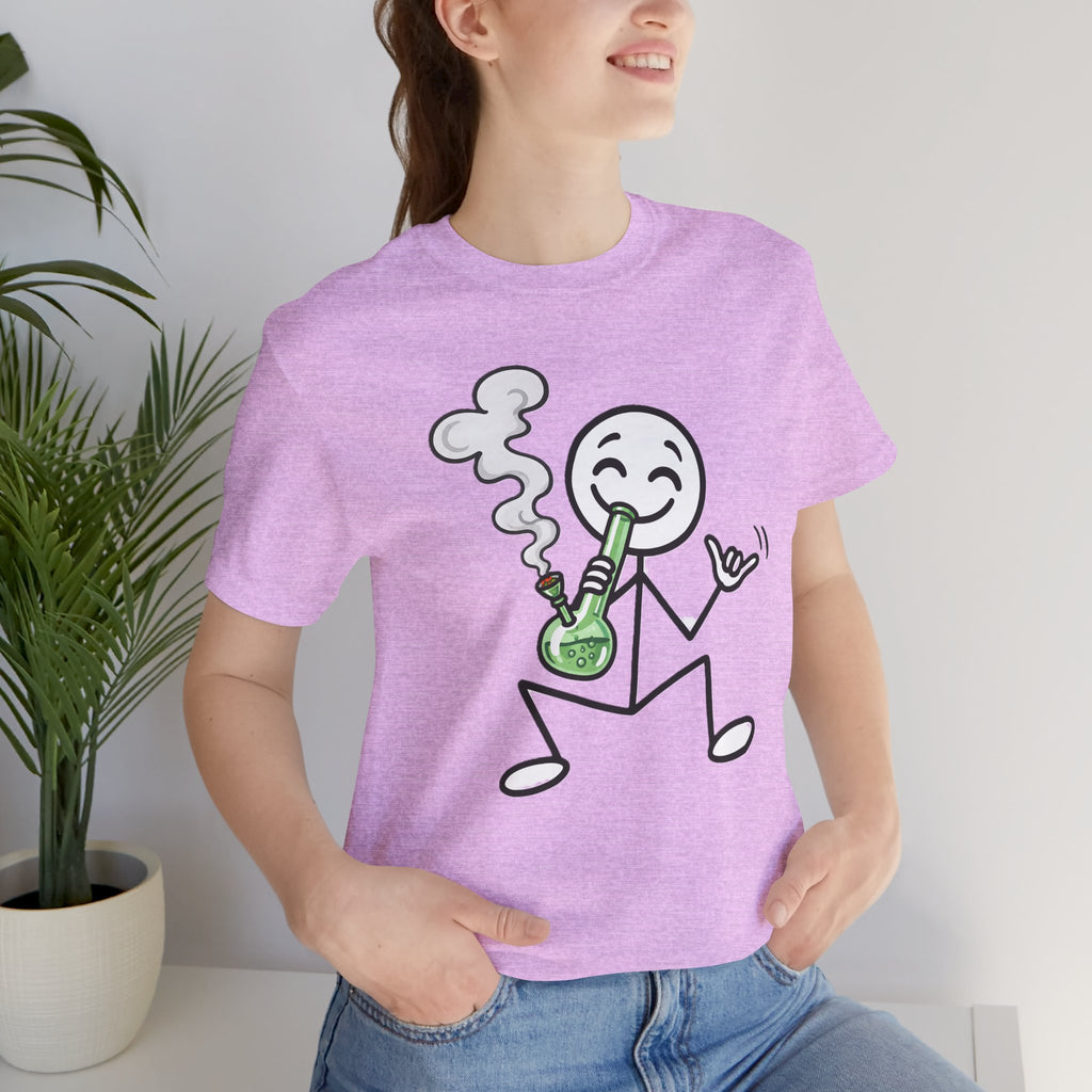 Stick Figure Bong T-Shirt | Funny Cannabis Graphic Tee