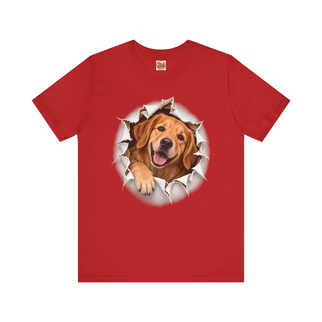 Smiling Labrador T-Shirt | Torn Paper Dog Graphic Tee