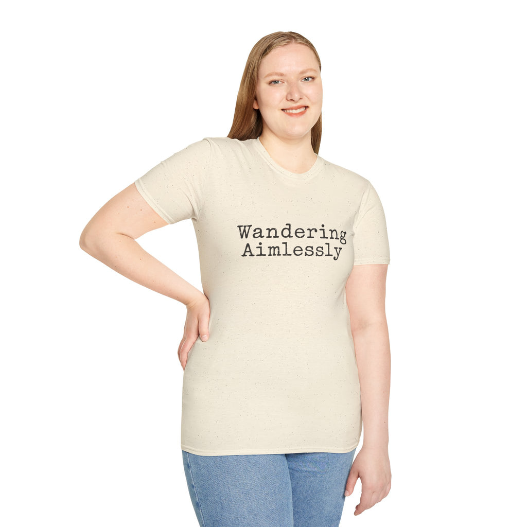 Wandering Aimlessly T-Shirt | Minimalist Quote Tee