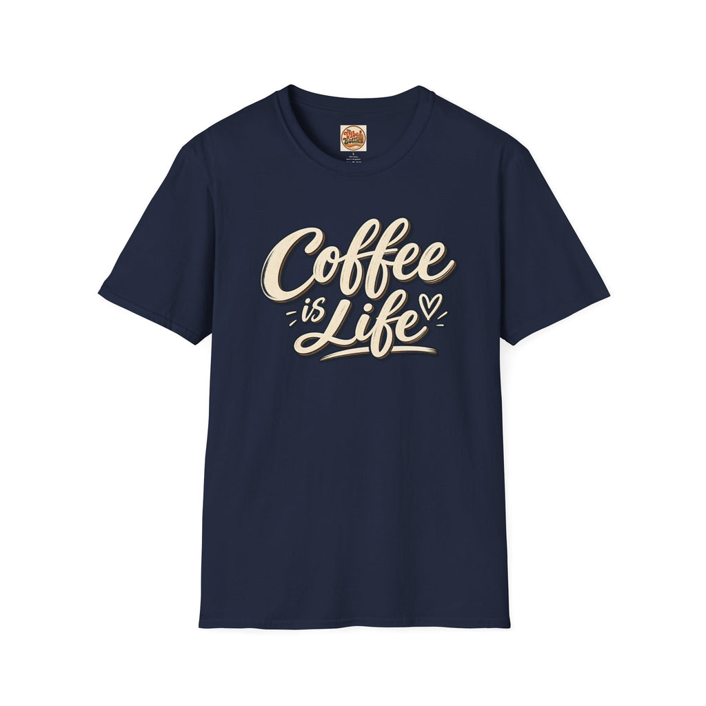 Coffee Is Life T-Shirt | Vintage Script Graphic Tee
