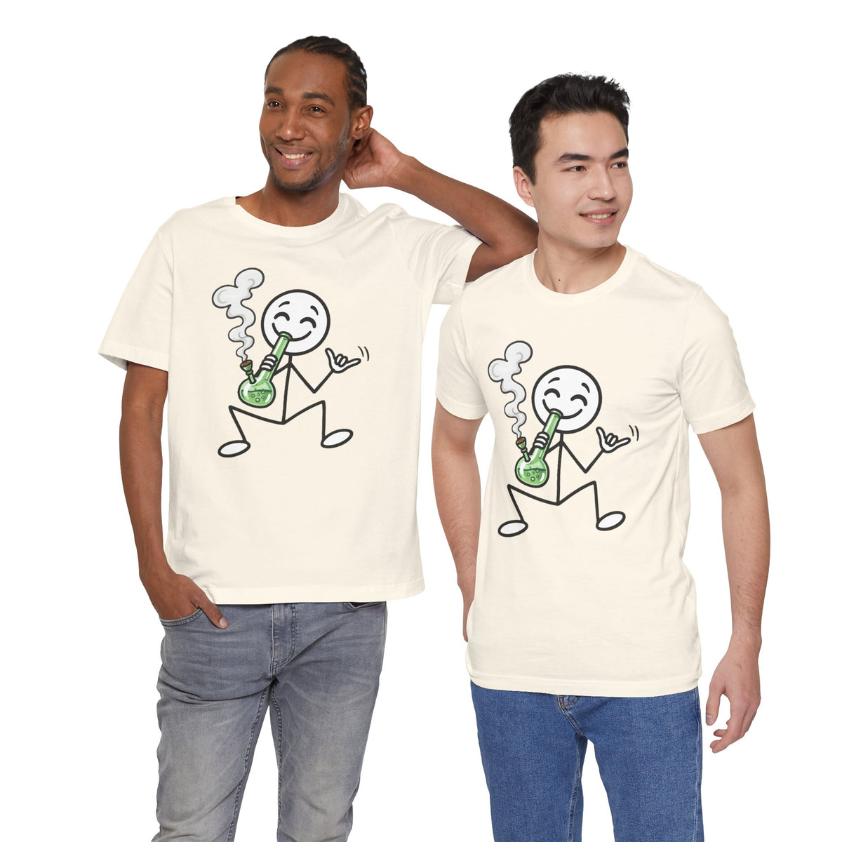 Stick Figure Bong T-Shirt | Funny Cannabis Graphic Tee