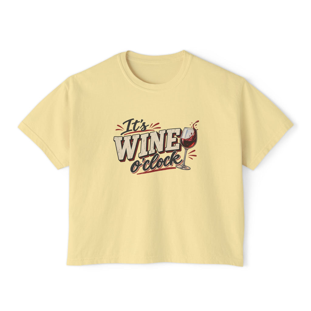 It’s Wine O’Clock | Women’s Boxy Crop T-Shirt