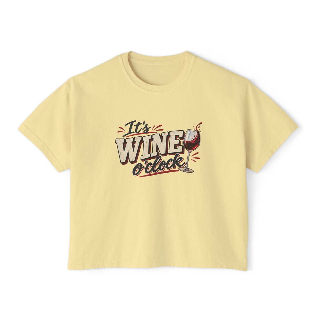It’s Wine O’Clock | Women’s Boxy Crop T-Shirt
