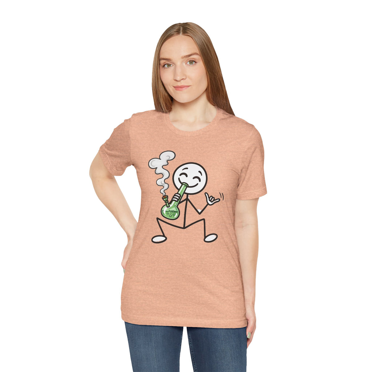 Stick Figure Bong T-Shirt | Funny Cannabis Graphic Tee