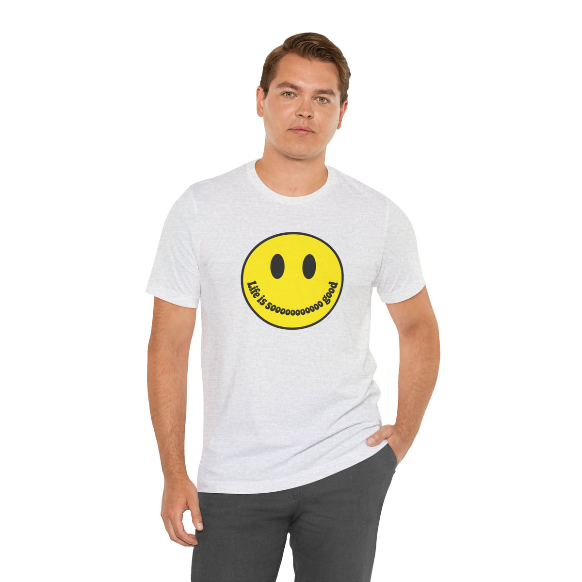 Life Is Sooooo Good Smiley Face T-Shirt | Retro Happy Tee