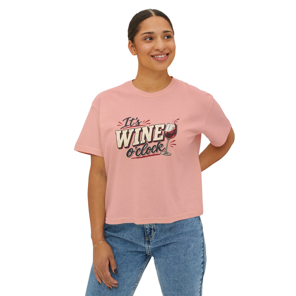 It’s Wine O’Clock | Women’s Boxy Crop T-Shirt