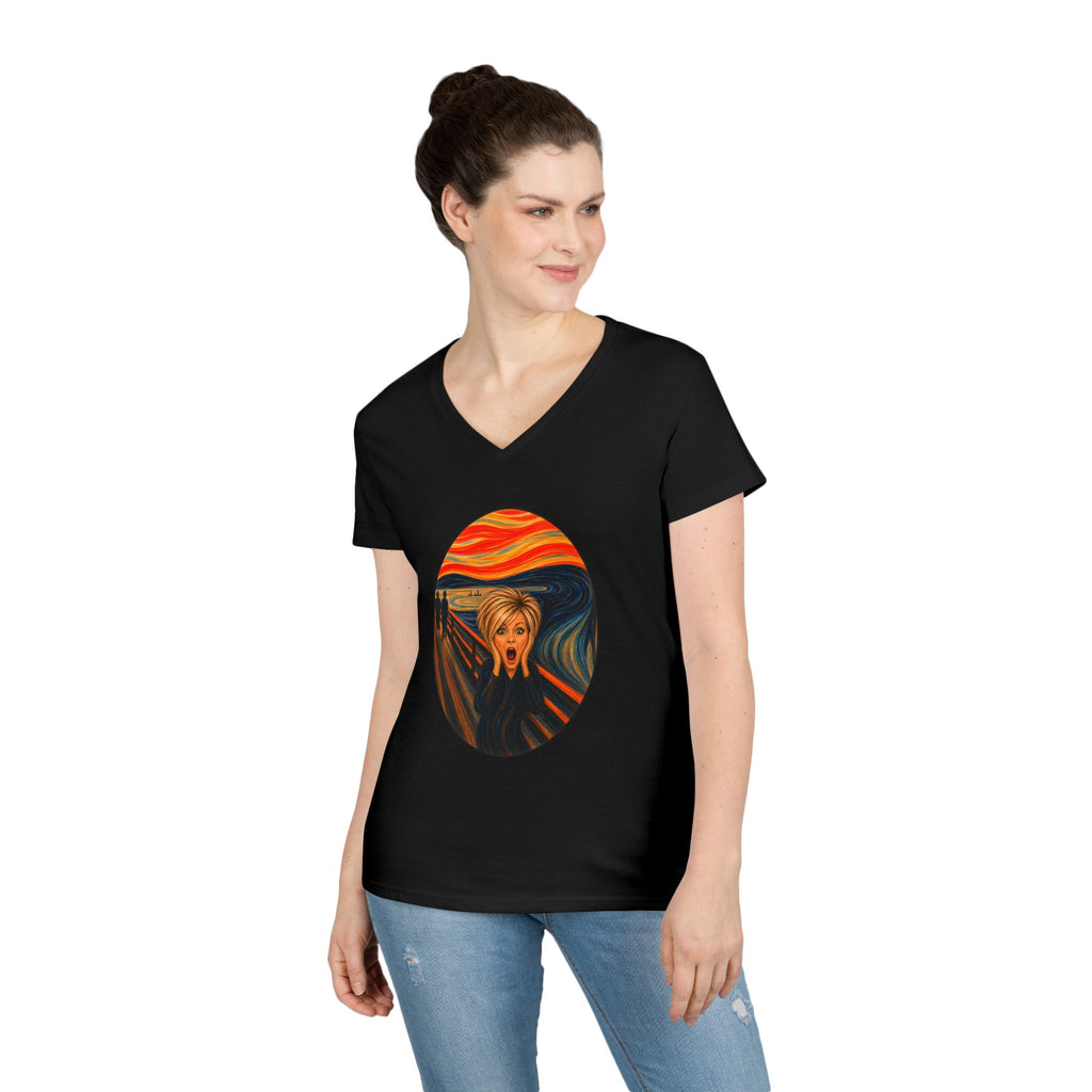 Scream Parody | Women’s V-Neck Art T-Shirt