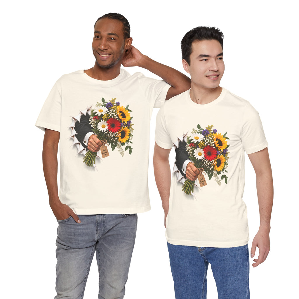 Flower Bouquet T-Shirt | Torn Paper Graphic Tee