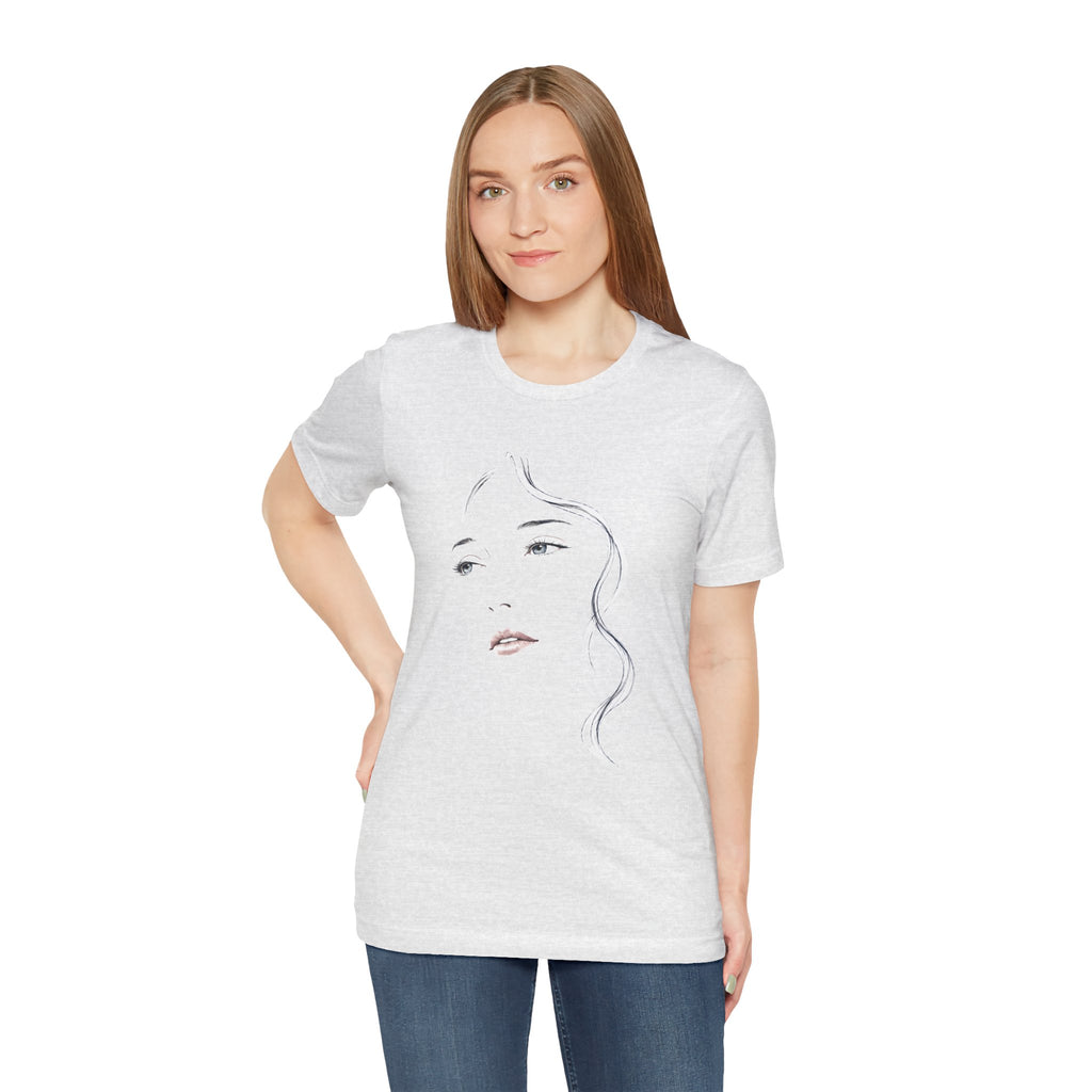 Minimalist Face Portrait T-Shirt | Line Art Graphic Tee