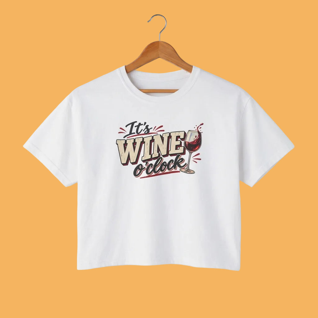 It’s Wine O’Clock | Women’s Boxy Crop T-Shirt