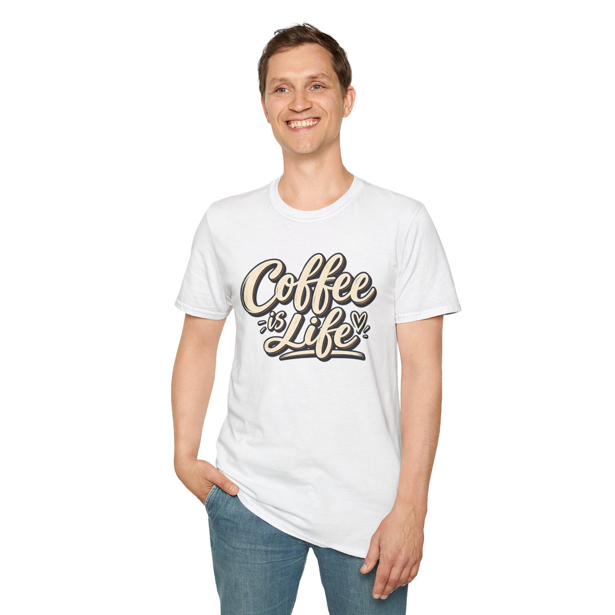 Coffee Is Life T-Shirt | Vintage Script Graphic Tee