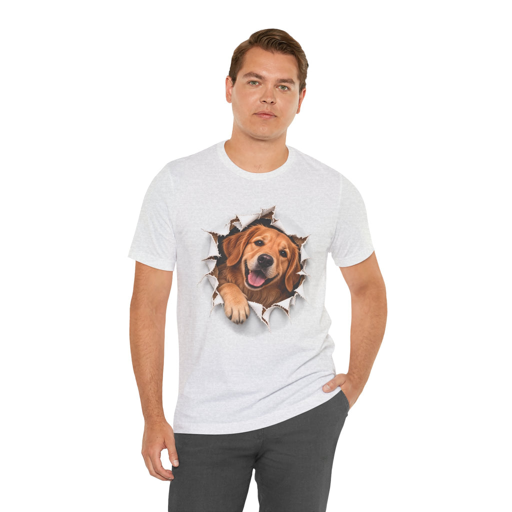 Smiling Labrador T-Shirt | Torn Paper Dog Graphic Tee