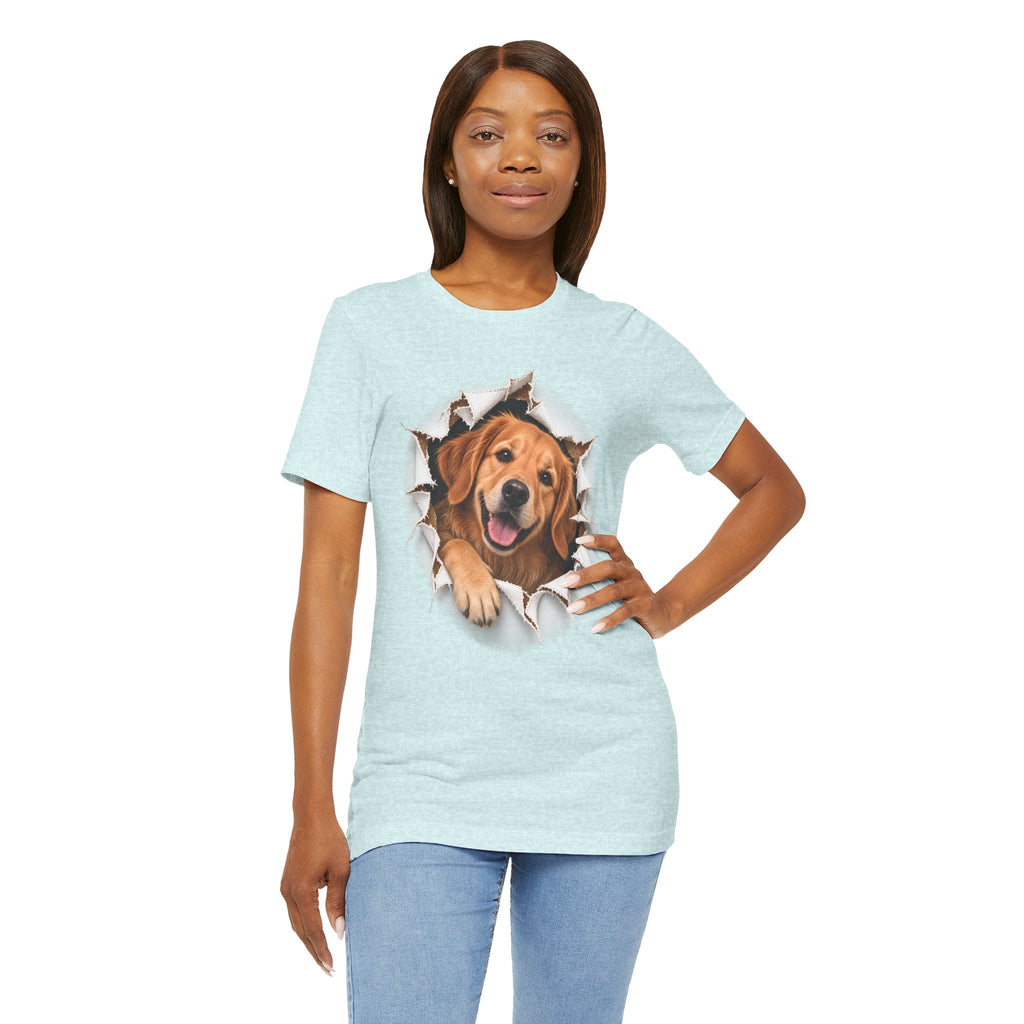 Smiling Labrador T-Shirt | Torn Paper Dog Graphic Tee