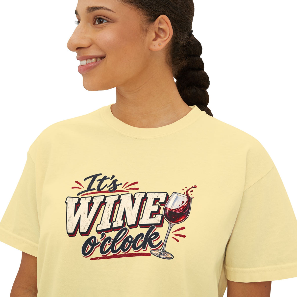 It’s Wine O’Clock | Women’s Boxy Crop T-Shirt