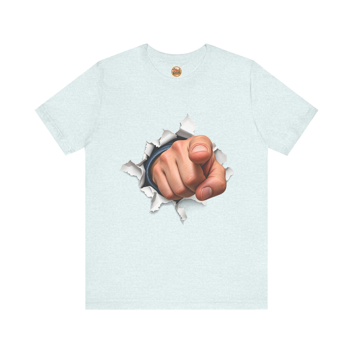 Pointing Finger T-Shirt | Torn Paper Graphic Tee