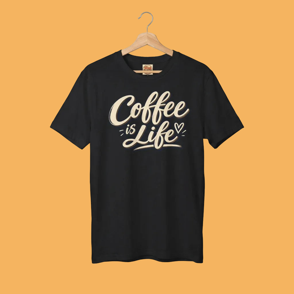 Coffee Is Life T-Shirt | Vintage Script Graphic Tee