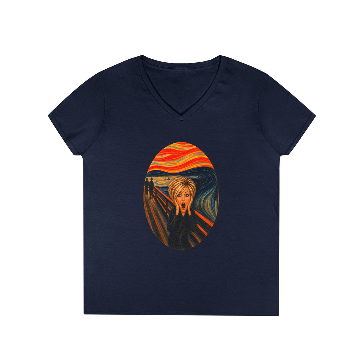 Scream Parody | Women’s V-Neck Art T-Shirt
