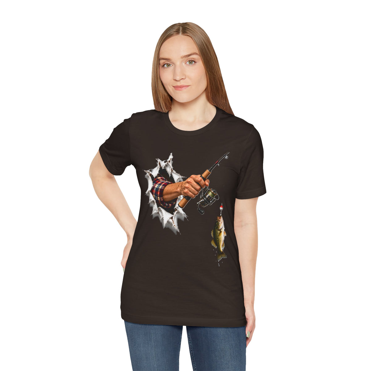Bass Fishing T-Shirt | Hand Through Shirt Graphic Tee.