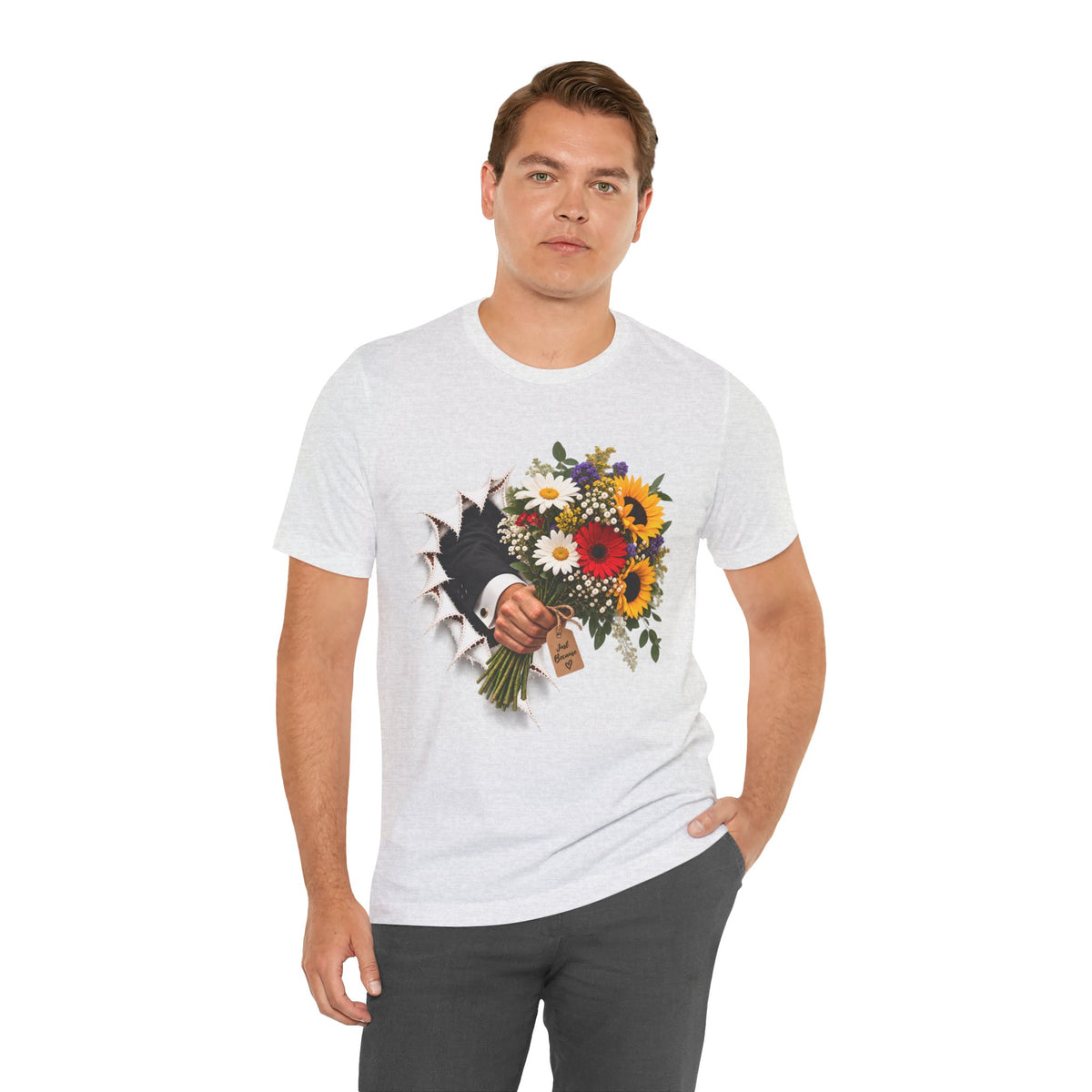 Flower Bouquet T-Shirt | Torn Paper Graphic Tee