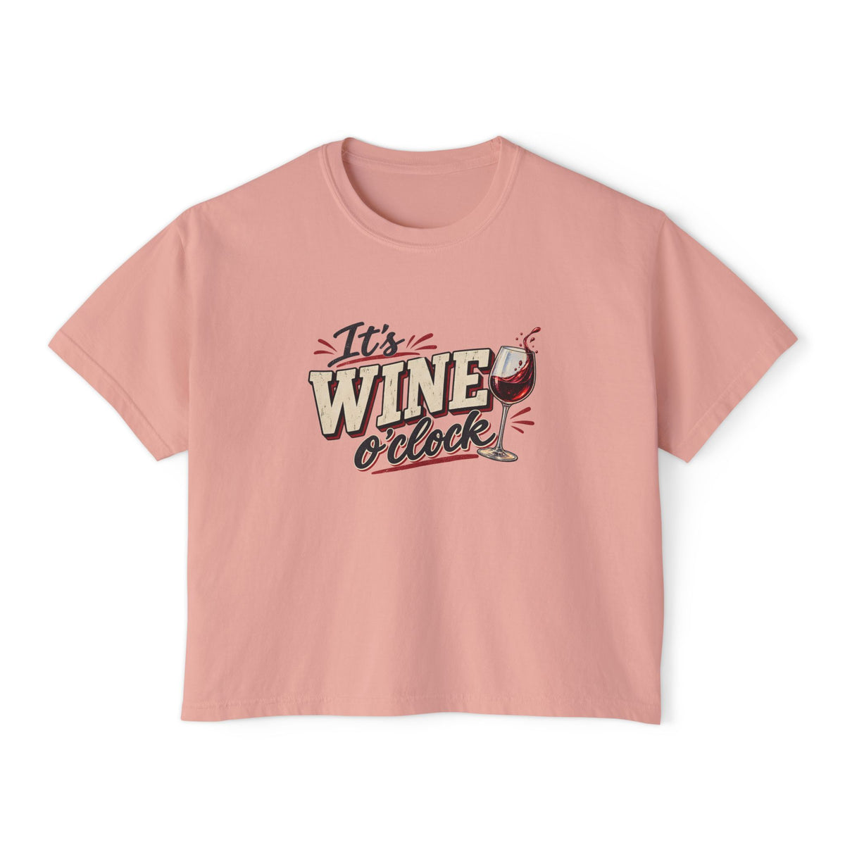 It’s Wine O’Clock | Women’s Boxy Crop T-Shirt