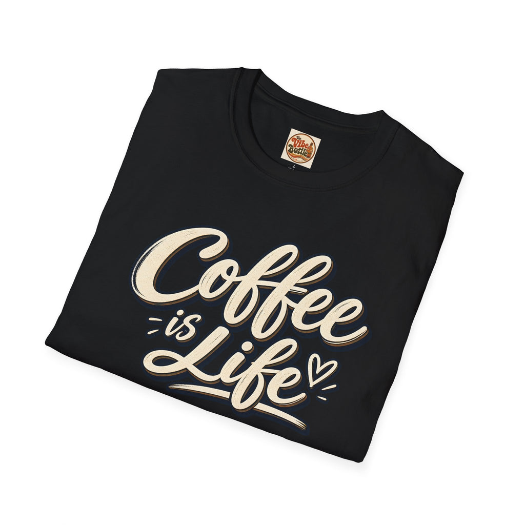 Coffee Is Life T-Shirt | Vintage Script Graphic Tee