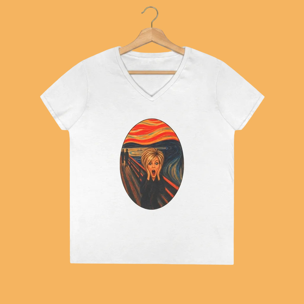 Scream Parody | Women’s V-Neck Art T-Shirt