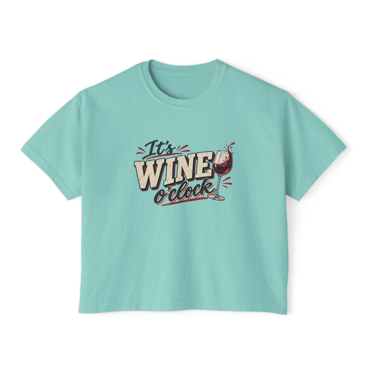 It’s Wine O’Clock | Women’s Boxy Crop T-Shirt