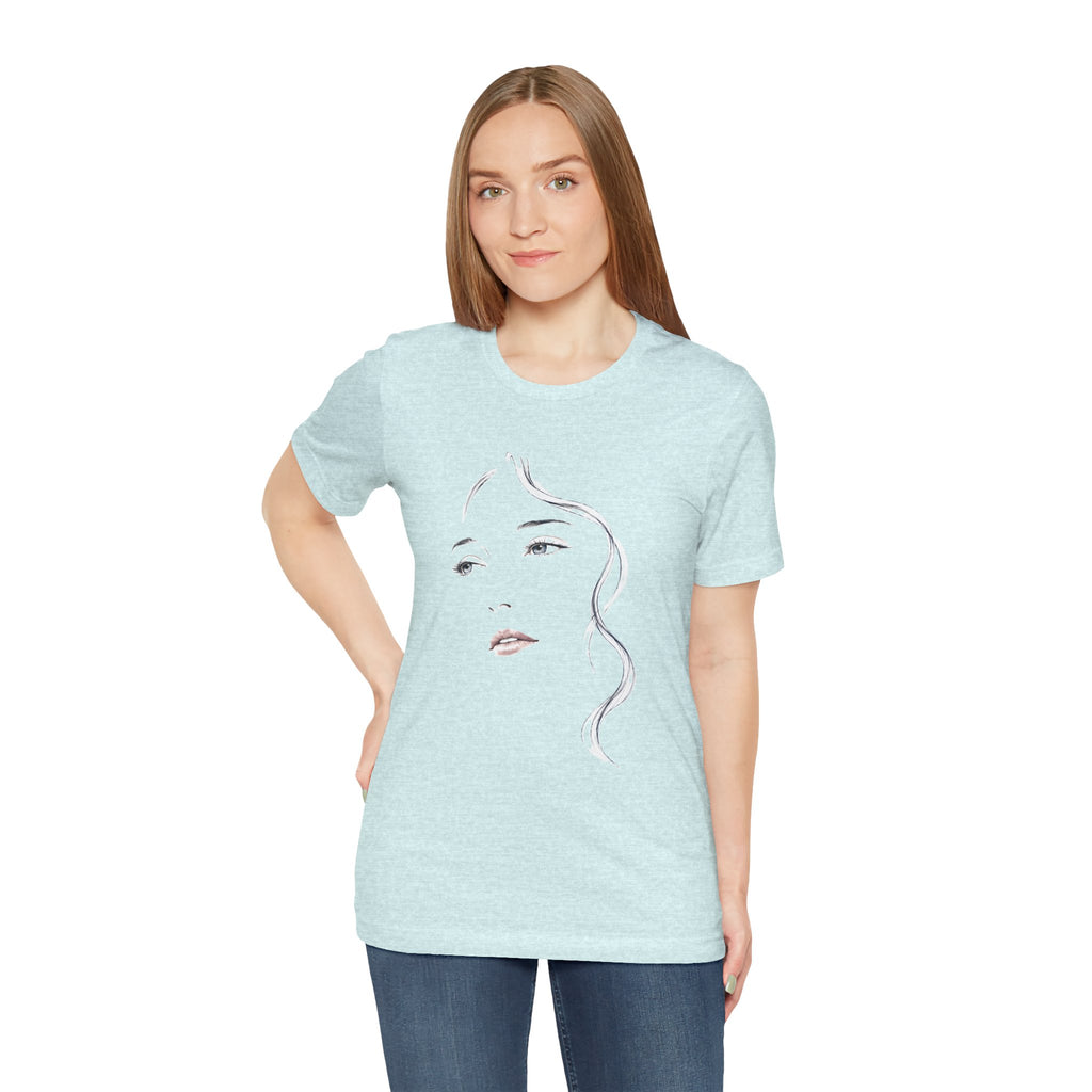 Minimalist Face Portrait T-Shirt | Line Art Graphic Tee