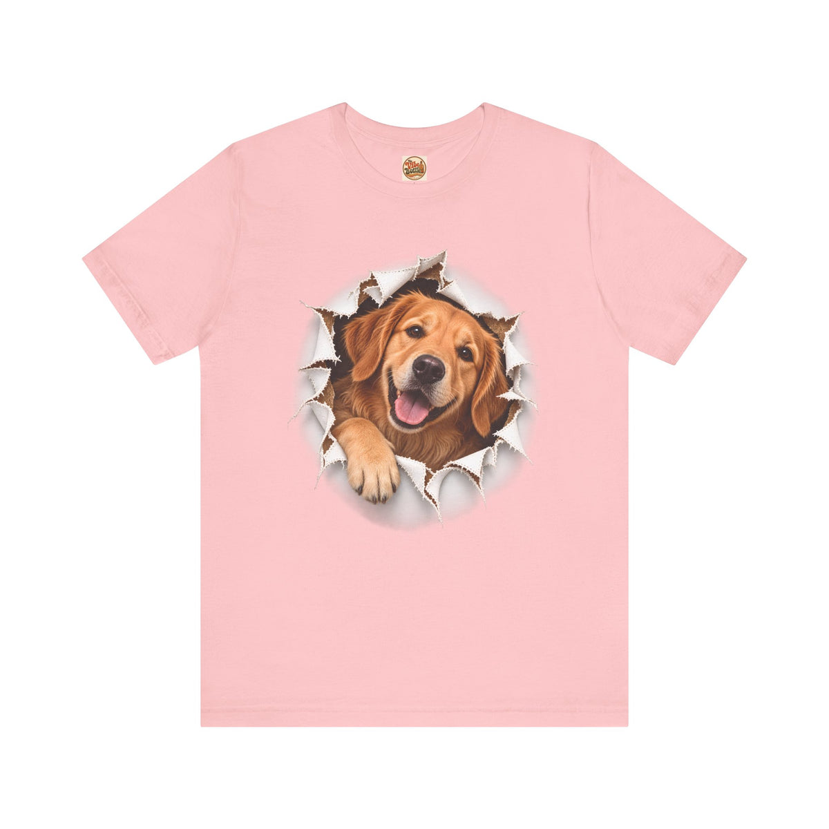 Smiling Labrador T-Shirt | Torn Paper Dog Graphic Tee