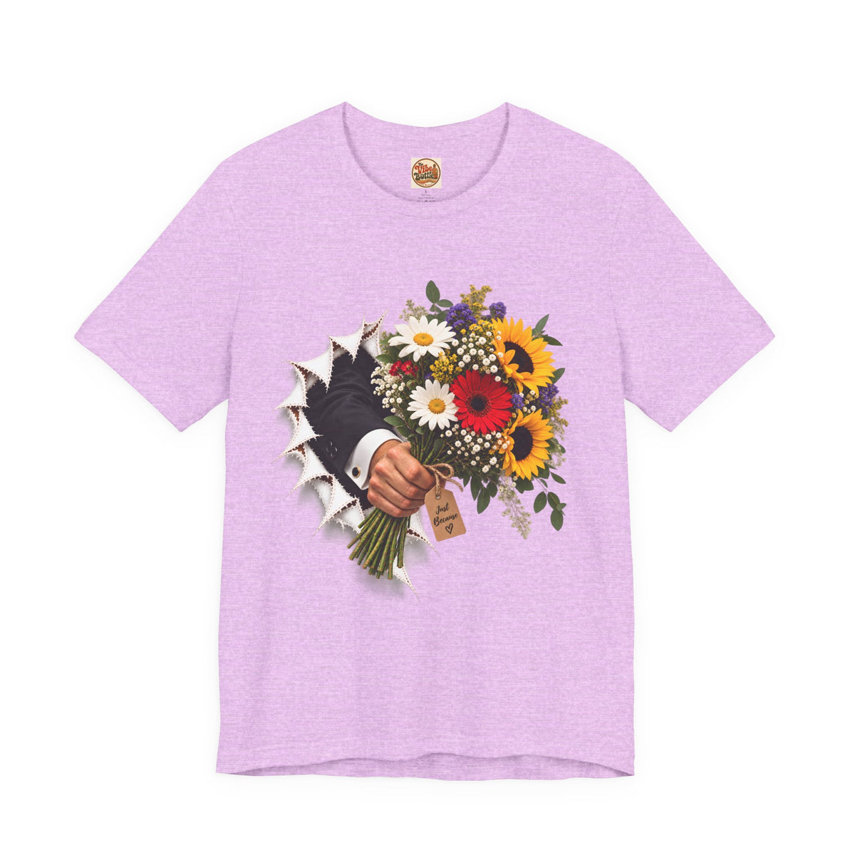 Flower Bouquet T-Shirt | Torn Paper Graphic Tee