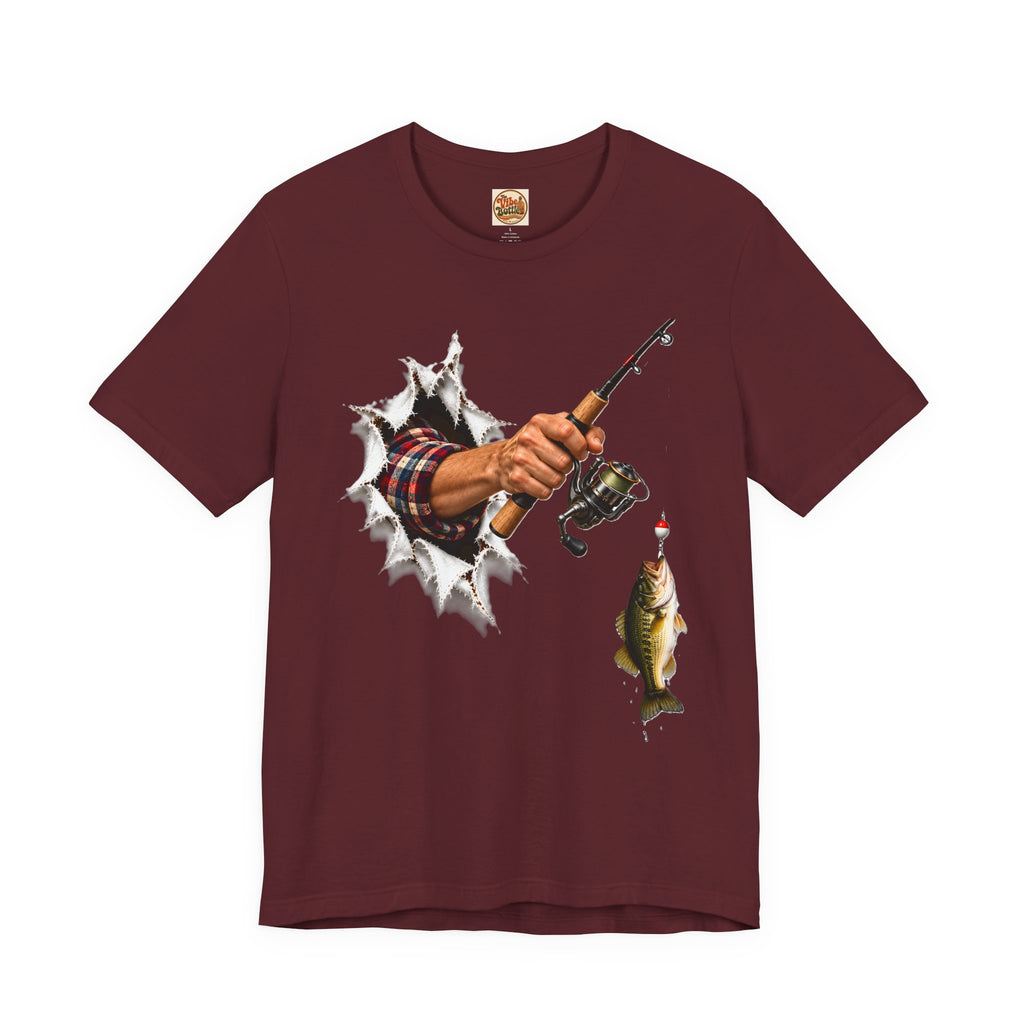 Bass Fishing T-Shirt | Hand Through Shirt Graphic Tee.