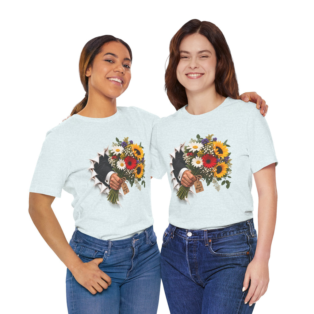 Flower Bouquet T-Shirt | Torn Paper Graphic Tee