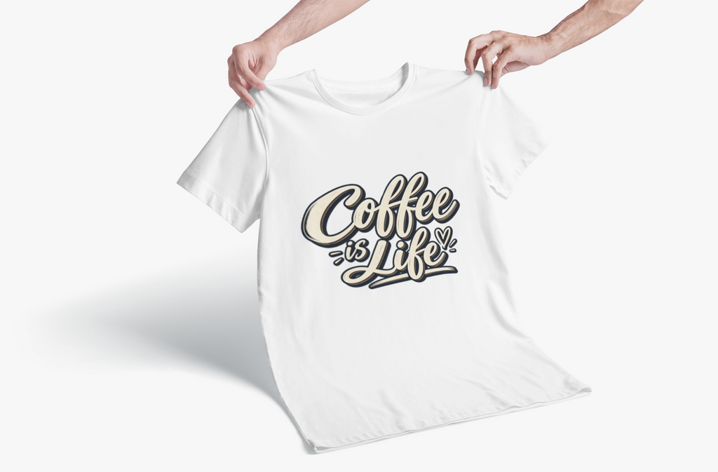 Coffee Is Life T-Shirt | Vintage Script Graphic Tee