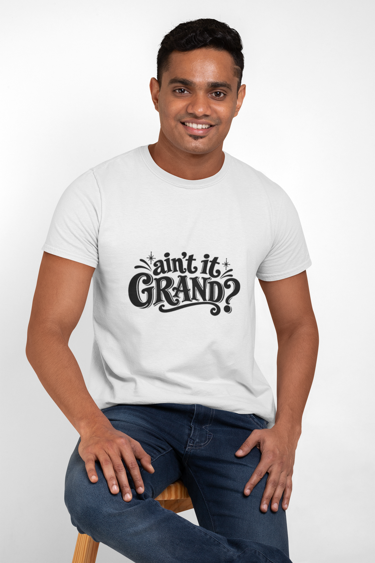 Ain’t It Grand? Retro Script T-Shirt | Vintage Graphic Tee