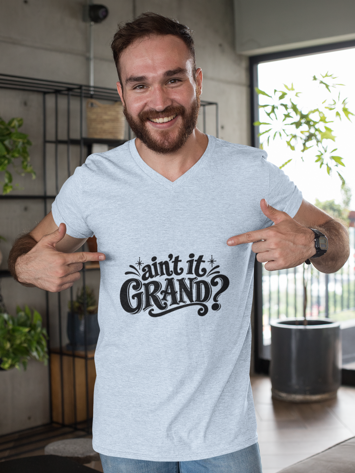 Ain’t It Grand? Retro Script T-Shirt | Vintage Graphic Tee