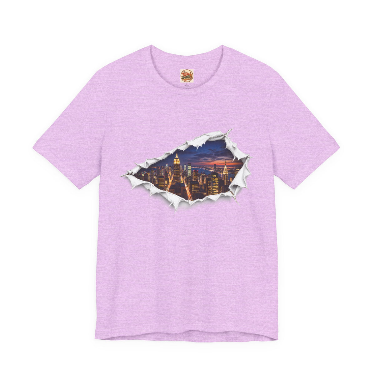 City Skyline T-Shirt | Torn Paper Urban Graphic Tee