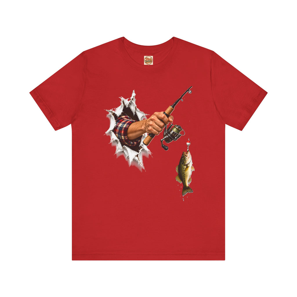Bass Fishing T-Shirt | Hand Through Shirt Graphic Tee.