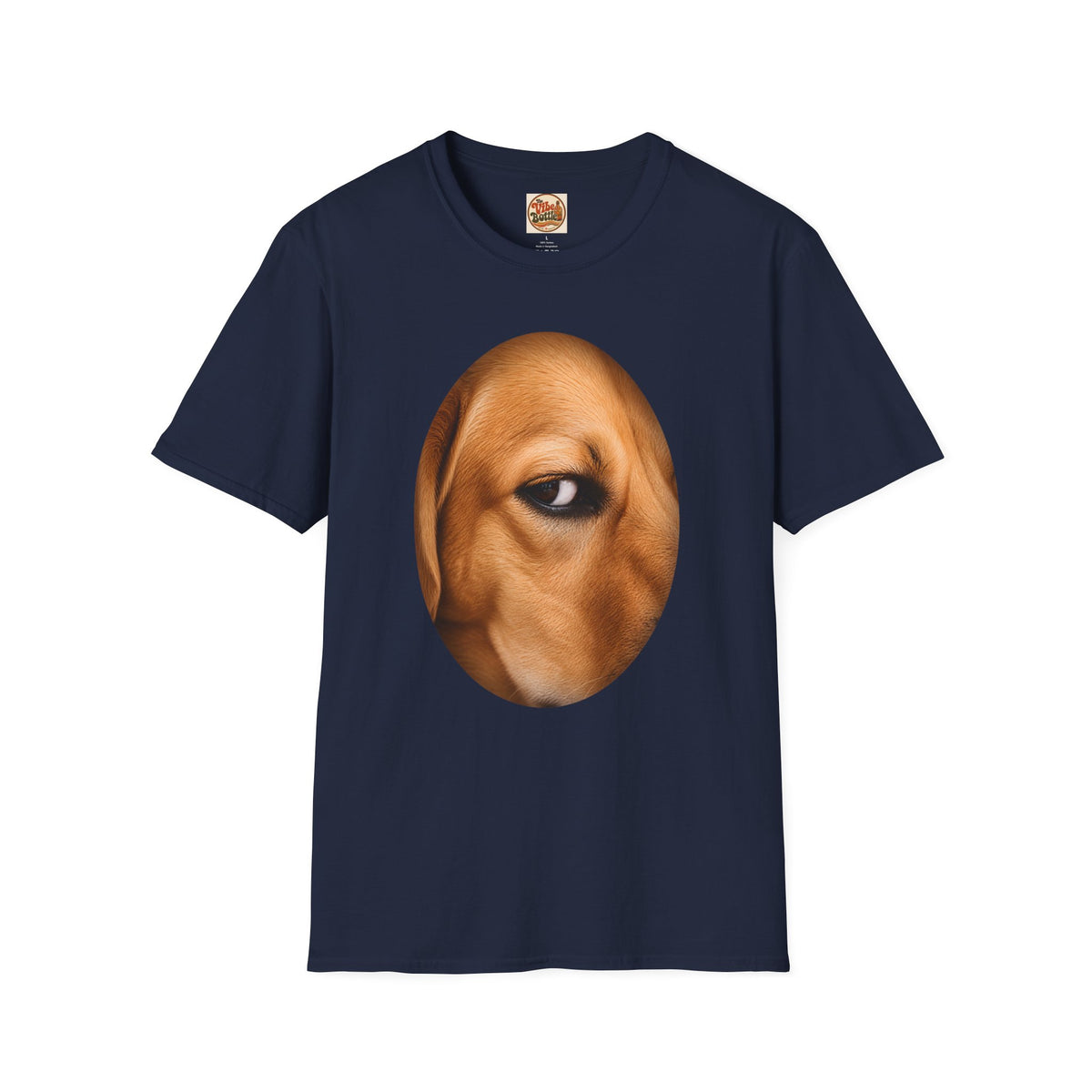 Half-Face Dog Portrait T-Shirt | Brown Dog Graphic Tee