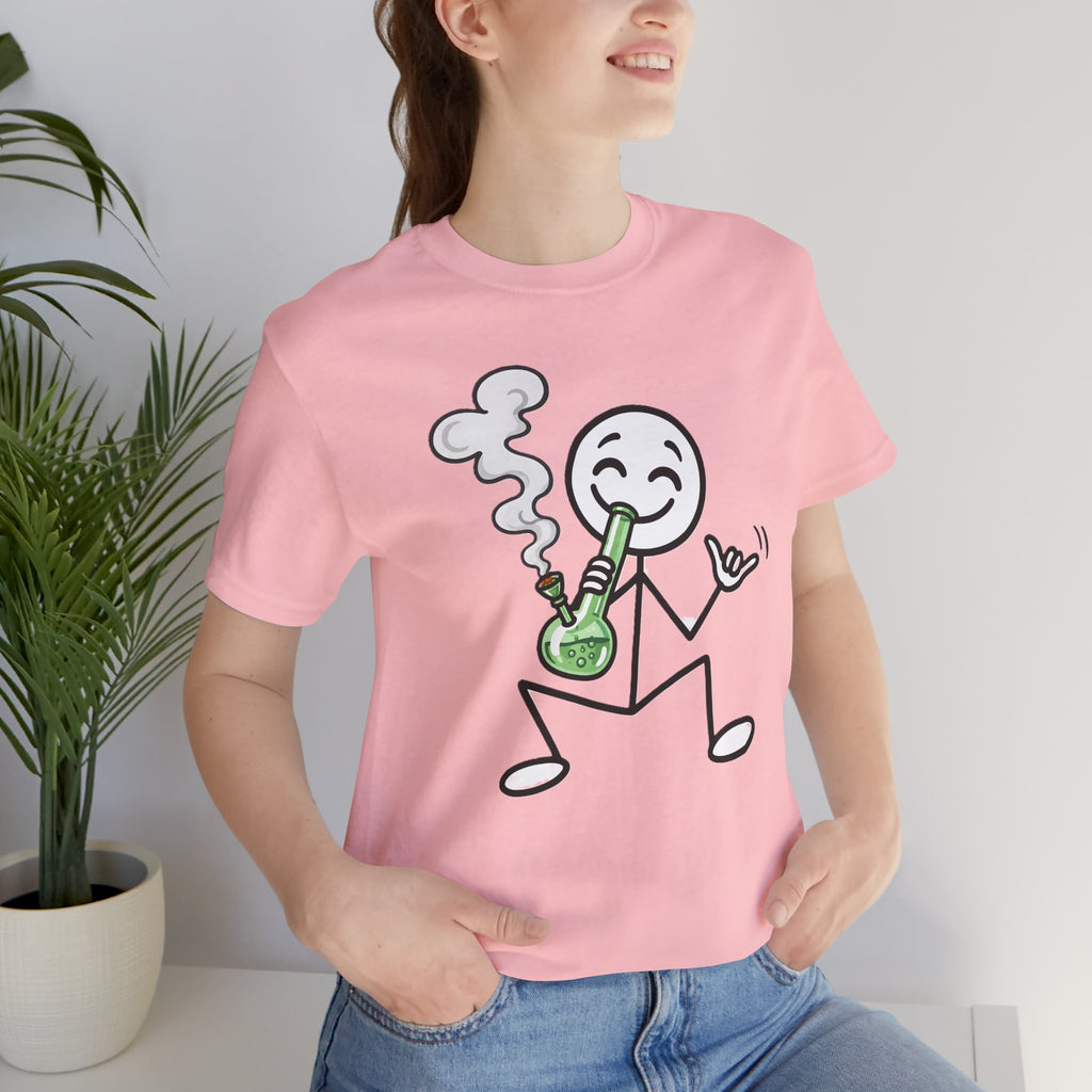 Stick Figure Bong T-Shirt | Funny Cannabis Graphic Tee