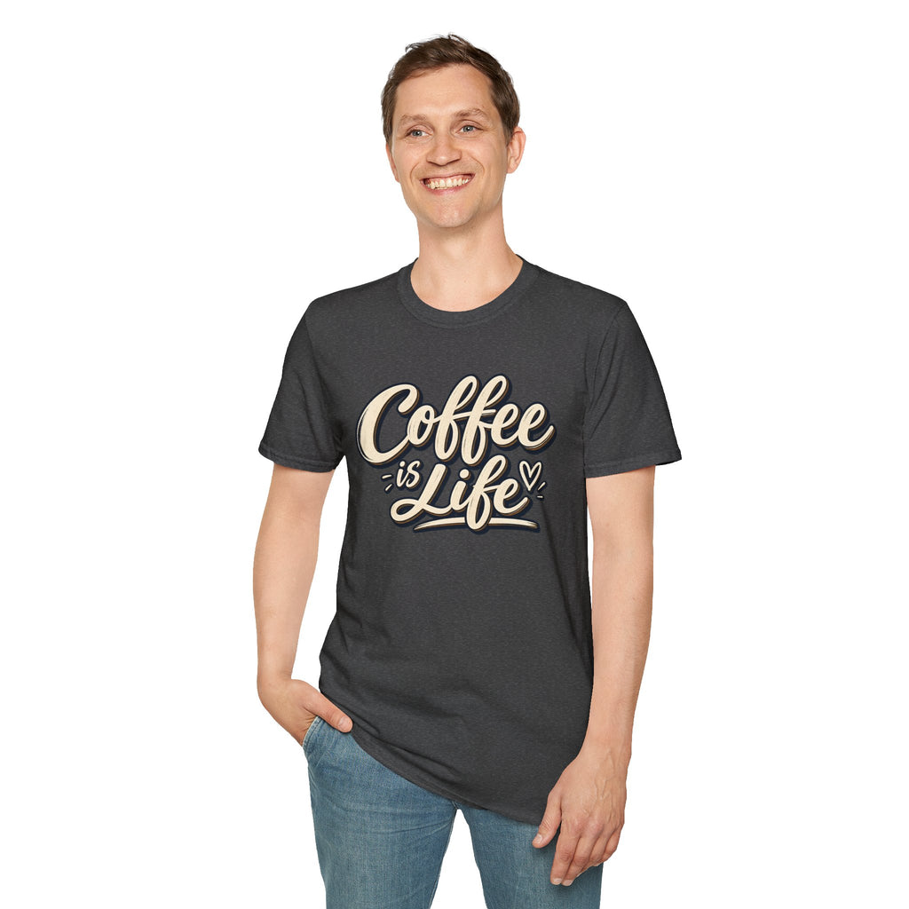 Coffee Is Life T-Shirt | Vintage Script Graphic Tee