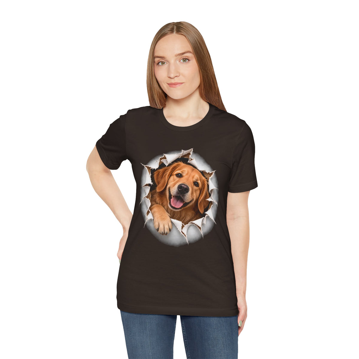 Smiling Labrador T-Shirt | Torn Paper Dog Graphic Tee