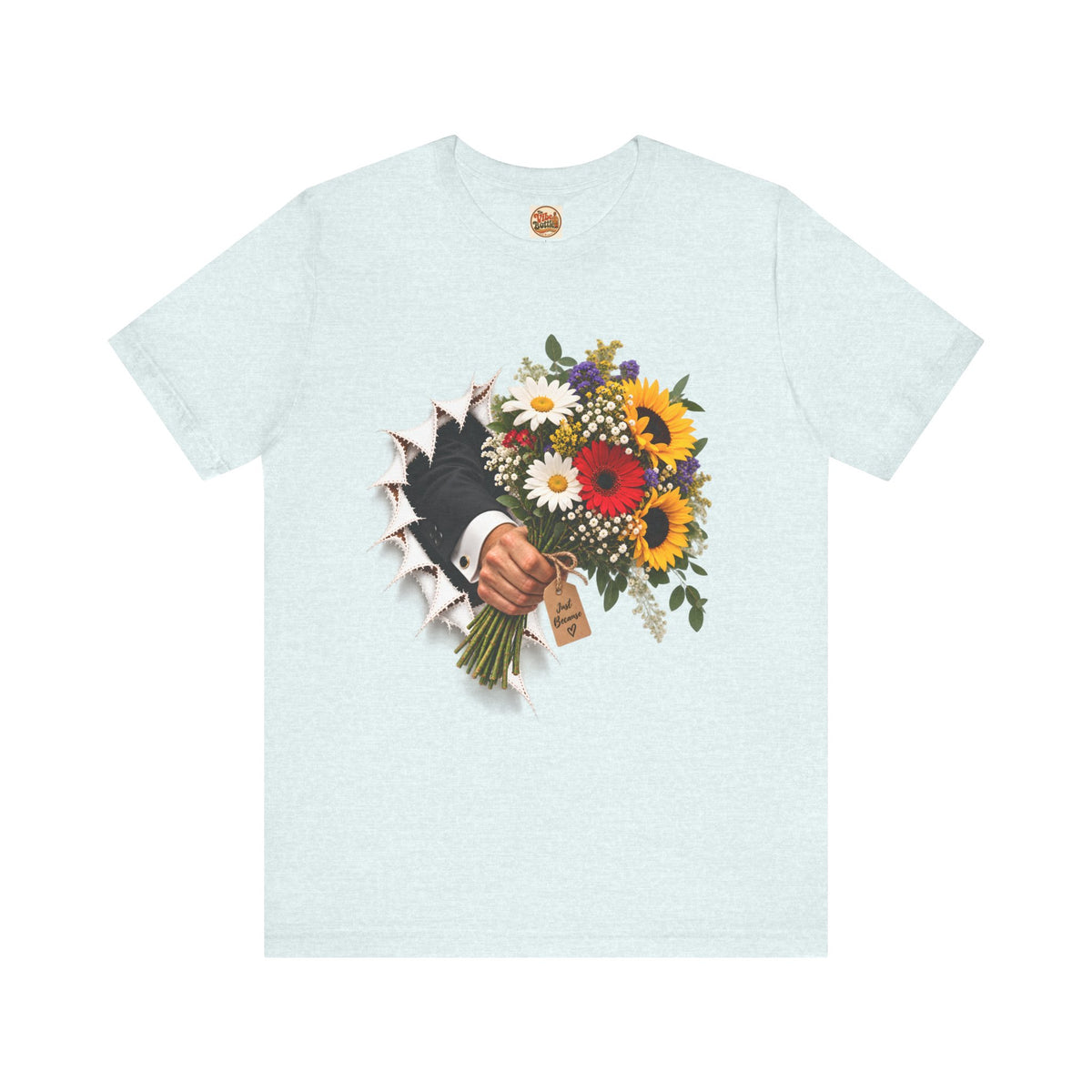 Flower Bouquet T-Shirt | Torn Paper Graphic Tee
