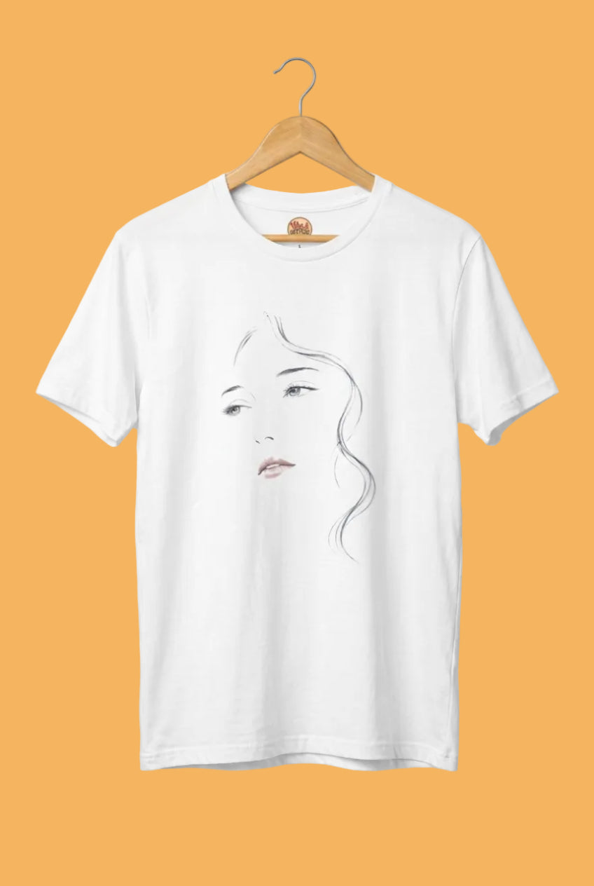 Minimalist Face Portrait T-Shirt | Line Art Graphic Tee