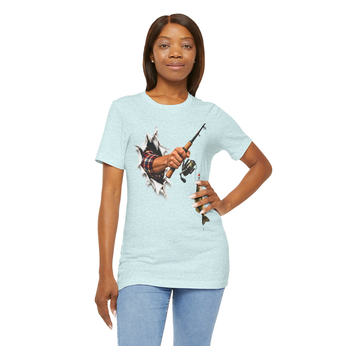 Bass Fishing T-Shirt | Hand Through Shirt Graphic Tee.
