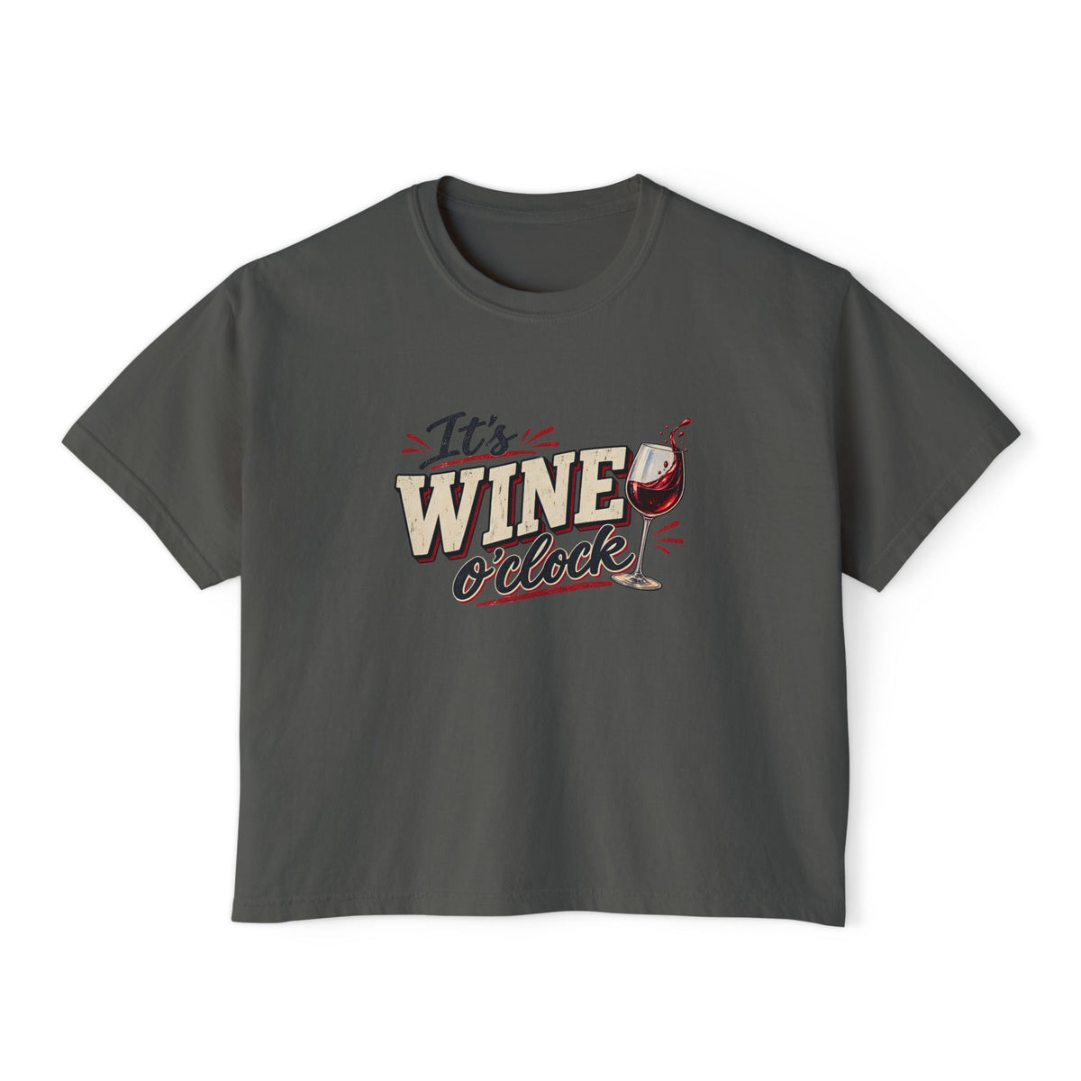 It’s Wine O’Clock | Women’s Boxy Crop T-Shirt